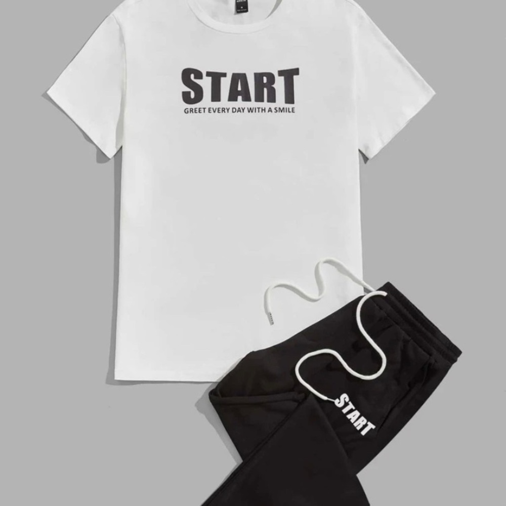 ✨ NWT SHEIN Men’s Casual "START" Loungewear & Activewear Set – Size XL ✨
